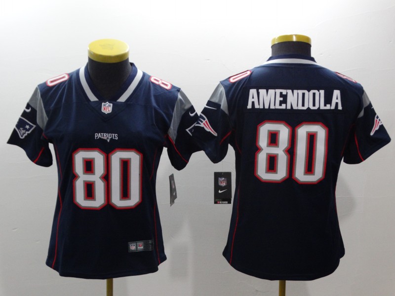 Nike Patriots 80 Danny Amendola Navy Women Vapor Untouchable Player Limited Jersey