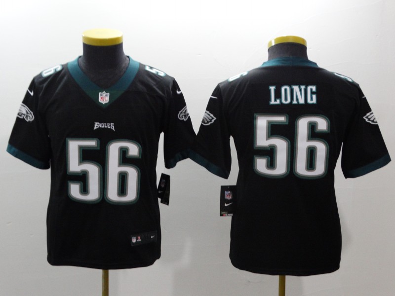 Nike Eagles 56 Chris Long Black Youth Vapor Untouchable Player Limited Jersey
