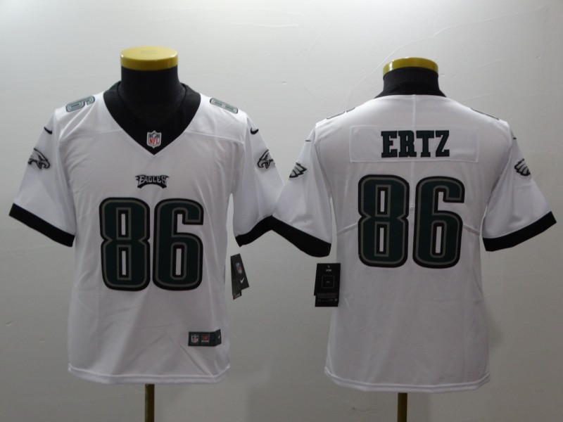 Nike Eagles 86 Zach Ertz White Youth Vapor Untouchable Player Limited Jersey