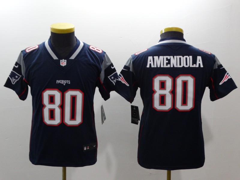 Nike Patriots 80 Danny Amendola Navy Youth Vapor Untouchable Player Limited Jersey - Click Image to Close