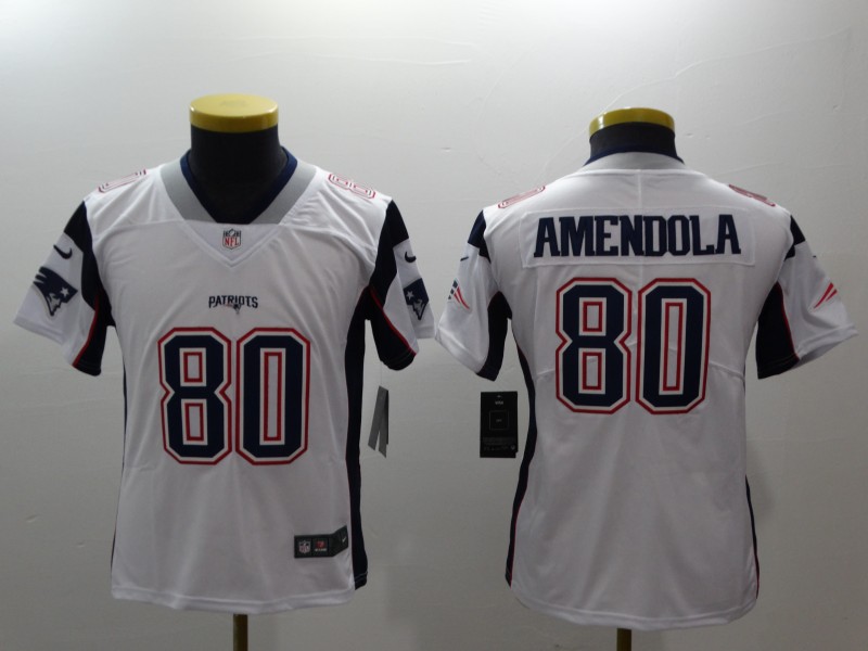 Nike Patriots 80 Danny Amendola White Youth Vapor Untouchable Player Limited Jersey