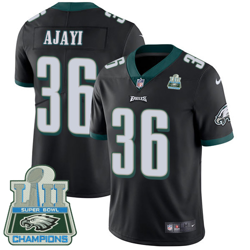 Nike Eagles 36 Jay Ajayi Black 2018 Super Bowl Champions Youth Vapor Untouchable Player Limited Jersey