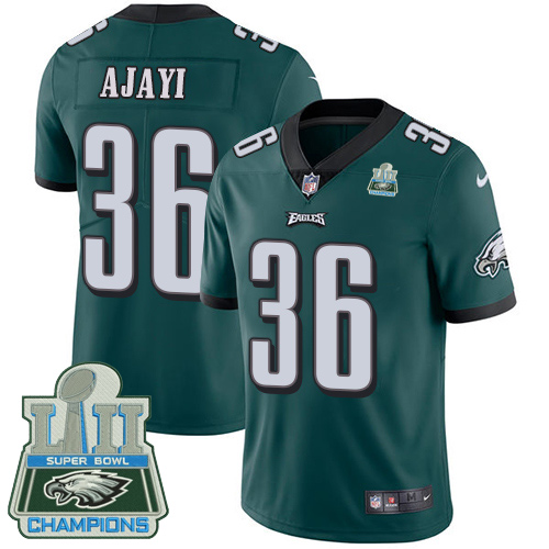 Nike Eagles 36 Jay Ajayi Green 2018 Super Bowl Champions Youth Vapor Untouchable Player Limited Jersey
