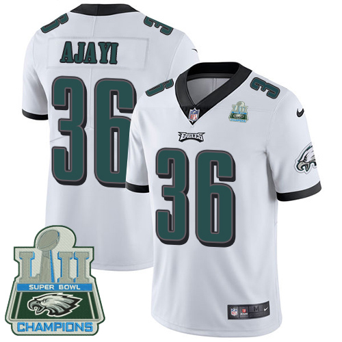 Nike Eagles 36 Jay Ajayi White 2018 Super Bowl Champions Youth Vapor Untouchable Player Limited Jersey