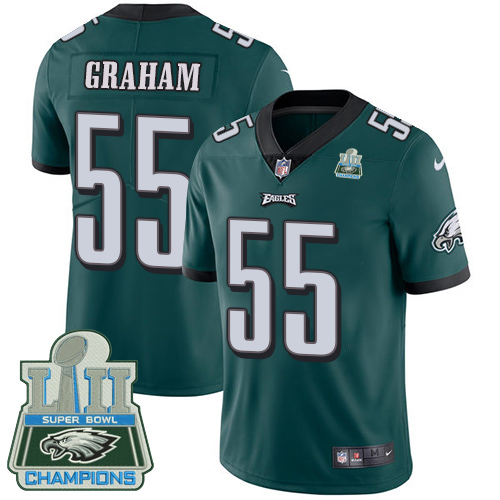 Nike Eagles 55 Brandon Graham Green 2018 Super Bowl Champions Youth Vapor Untouchable Player Limited Jersey