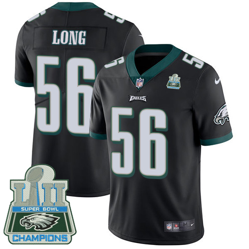 Nike Eagles 56 Chris Long Black 2018 Super Bowl Champions Youth Vapor Untouchable Player Limited Jersey