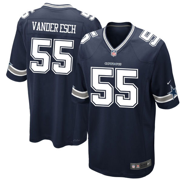 Nike Cowboys 55 Leighton Vander Esch Navy 2018 NFL Draft Pick Elite Jersey