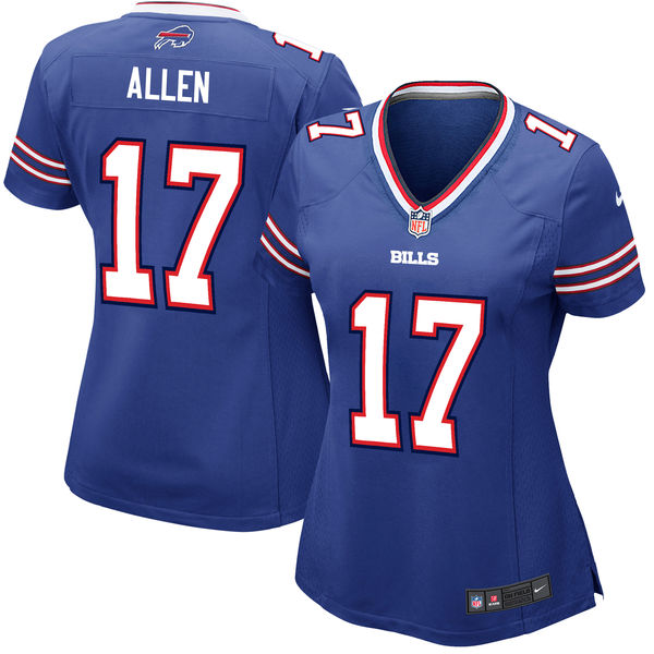 Nike Bills 17 Josh Allen Royal Women 2018 Draft Pick Game Jersey