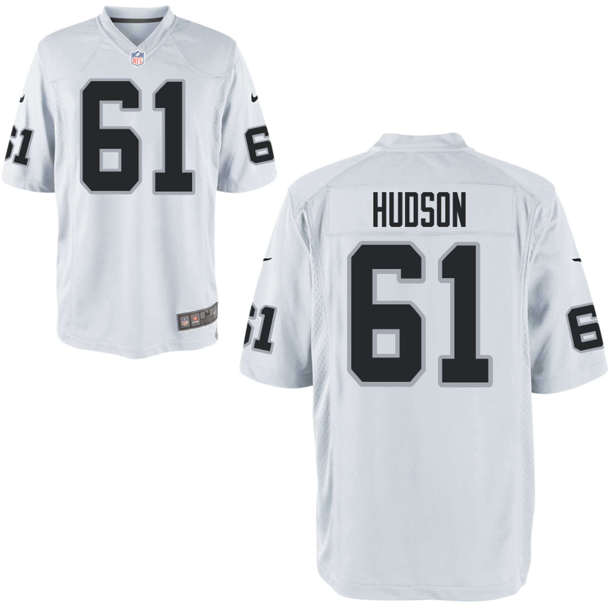 Nike Raiders 61 Rodney Hudson White Elite Jersey