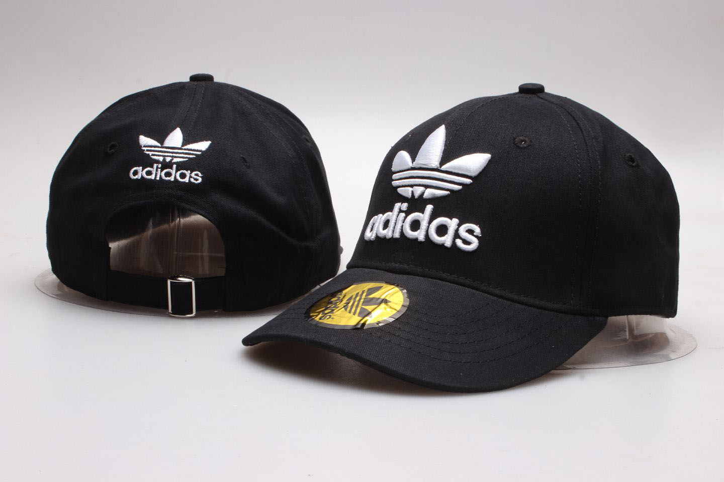 Adidas Fresh Logo Black Peaked Adjustable Hat YP