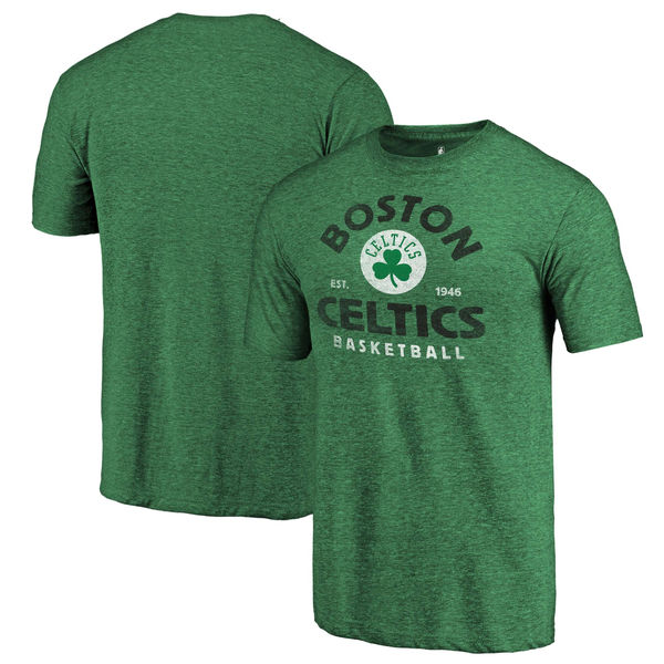 Boston Celtics Fanatics Branded Kelly Green Vintage Arch Tri-Blend T-Shirt