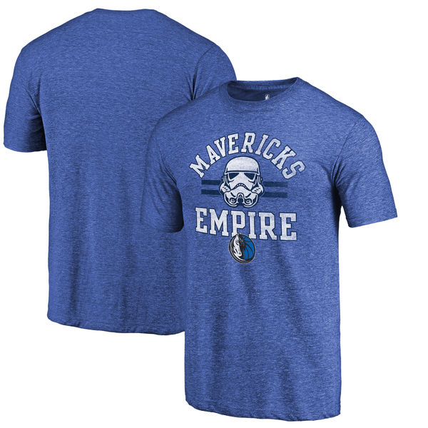 Dallas Mavericks Fanatics Branded Royal Star Wars Empire Tri-Blend T-Shirt