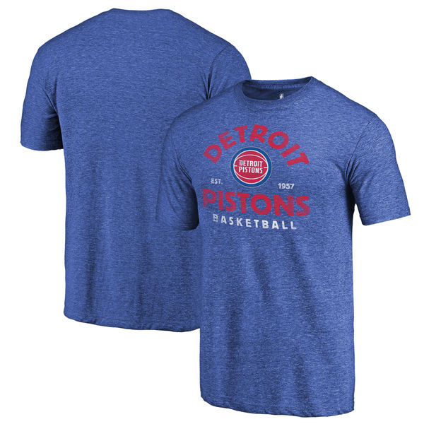 Detroit Pistons Fanatics Branded Royal Vintage Arch Tri-Blend T-Shirt