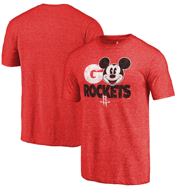 Houston Rockets Fanatics Branded Red Disney Rally Cry Tri-Blend T-Shirt - Click Image to Close