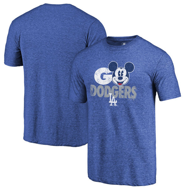 Los Angeles Dodgers Fanatics Branded Royal Disney Rally Cry Tri-Blend T-Shirt