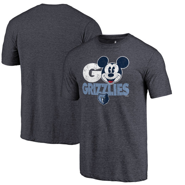 Memphis Grizzlies Fanatics Branded Navy Disney Rally Cry Tri-Blend T-Shirt