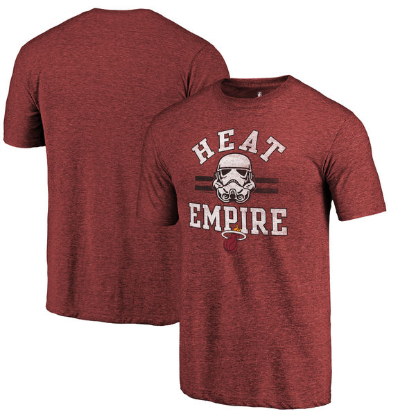 Miami Heat Fanatics Branded Cardinal Star Wars Empire Tri-Blend T-Shirt - Click Image to Close