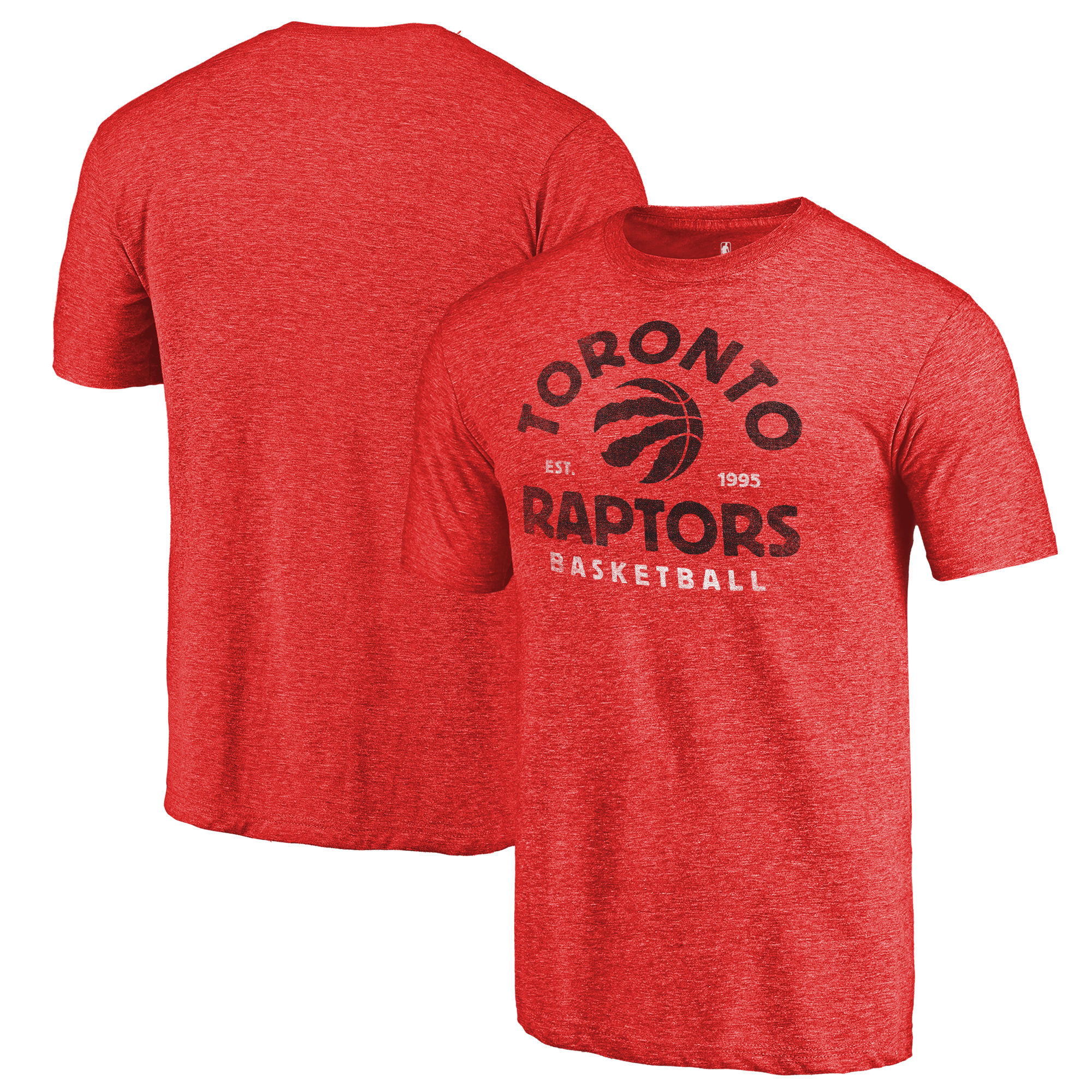 Toronto Raptors Fanatics Branded Red Vintage Arch Tri-Blend T-Shirt