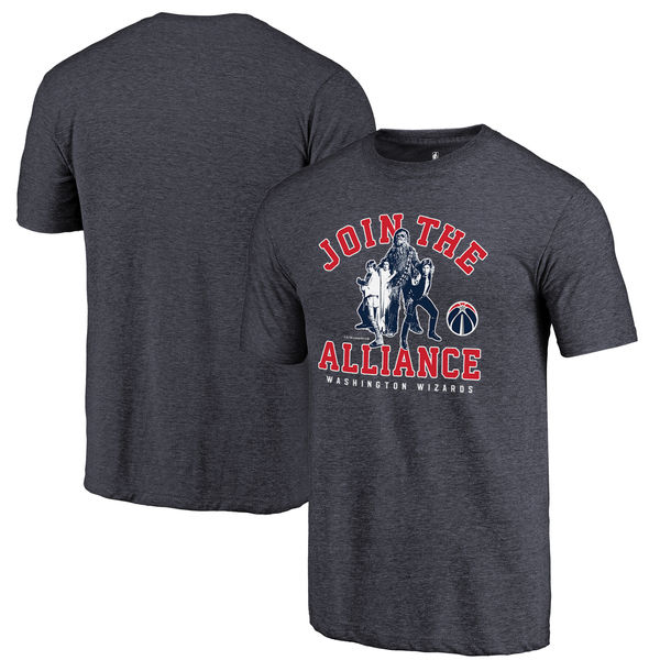 Washington Wizards Fanatics Branded Navy Star Wars Alliance Tri-Blend T-Shirt - Click Image to Close