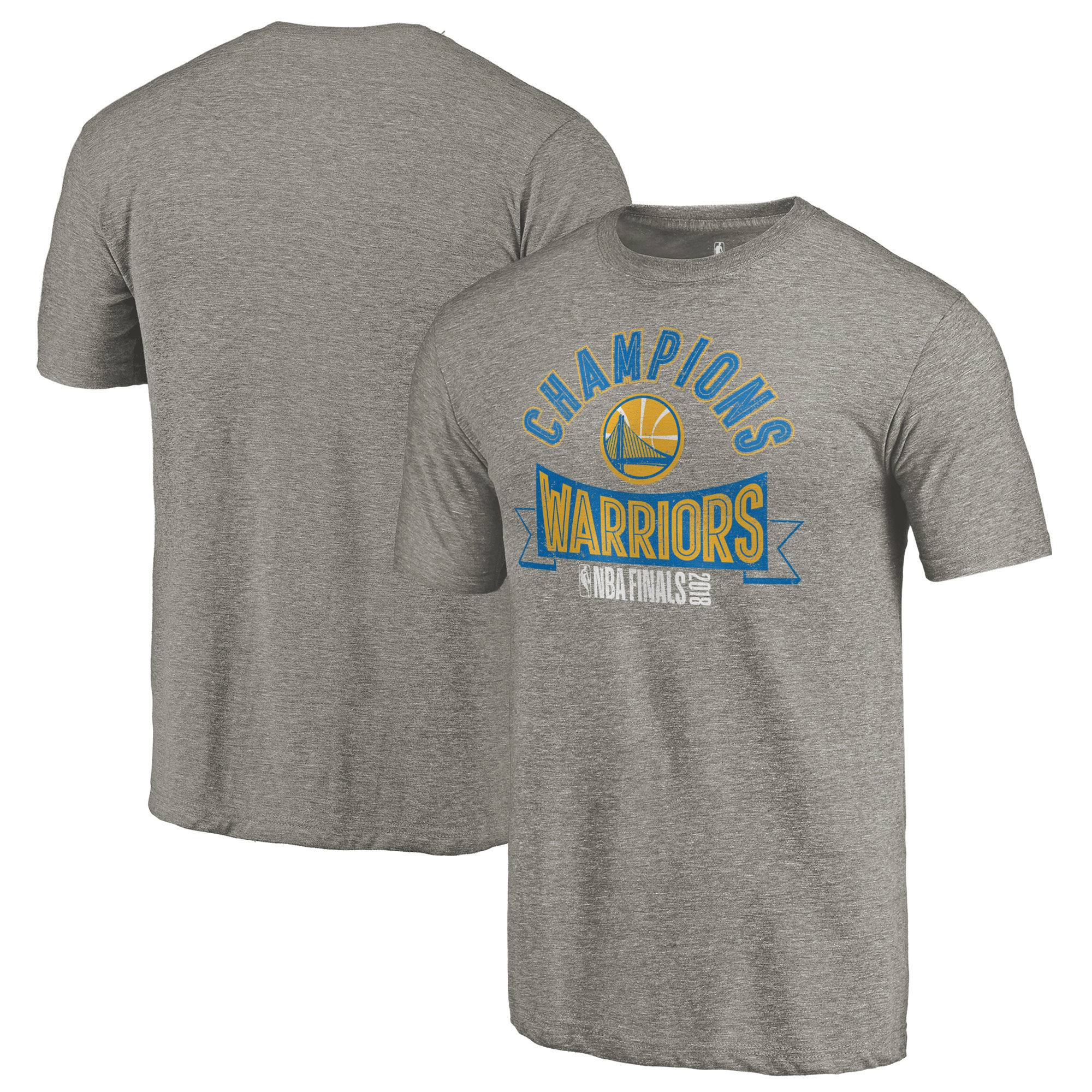 Golden State Warriors Fanatics Branded 2018 NBA Finals Champions One Commitment Tri-Blend T-Shirt Heather Gray