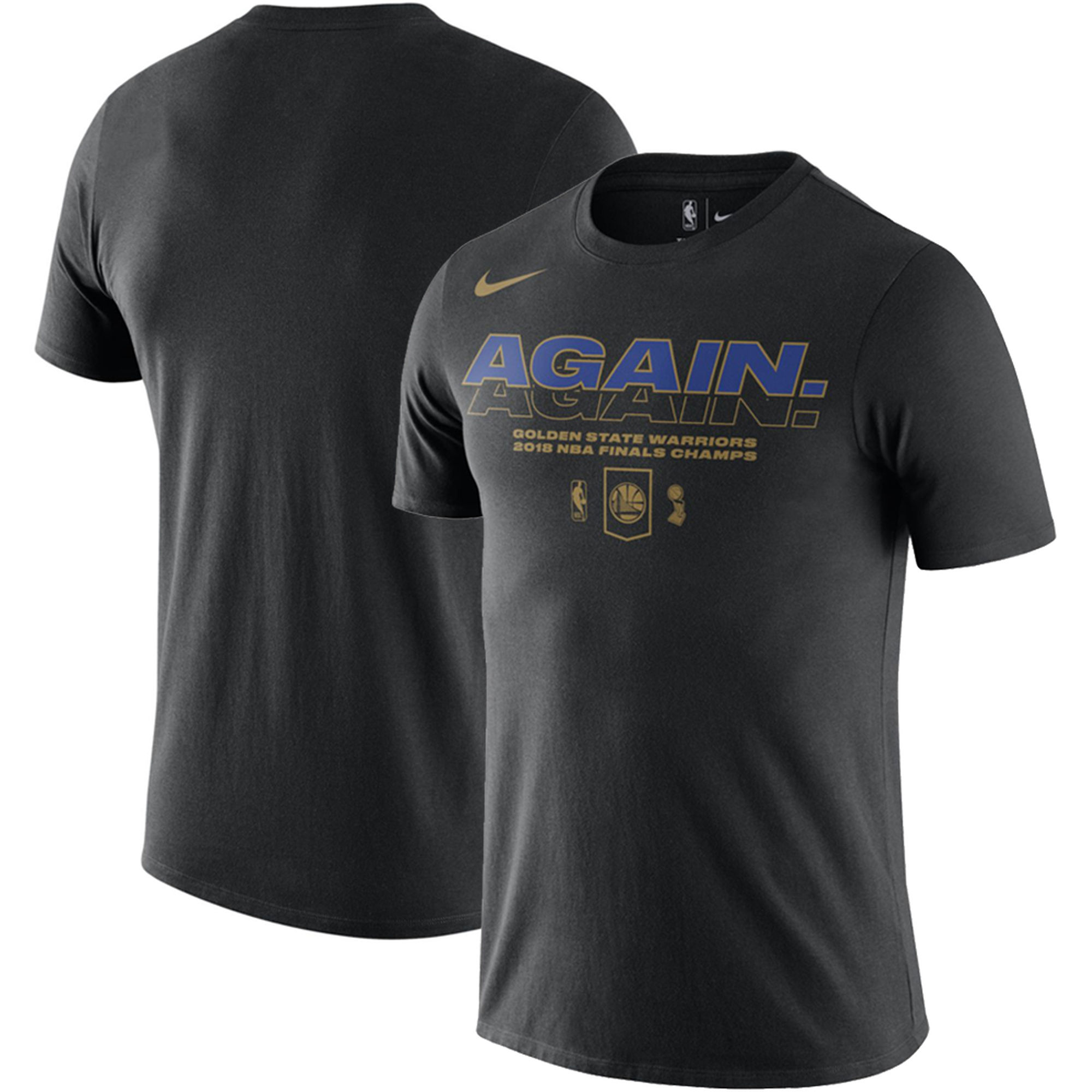 Golden State Warriors Nike 2018 NBA Finals Champions Celebration Mantra DFCT T-Shirt Black - Click Image to Close