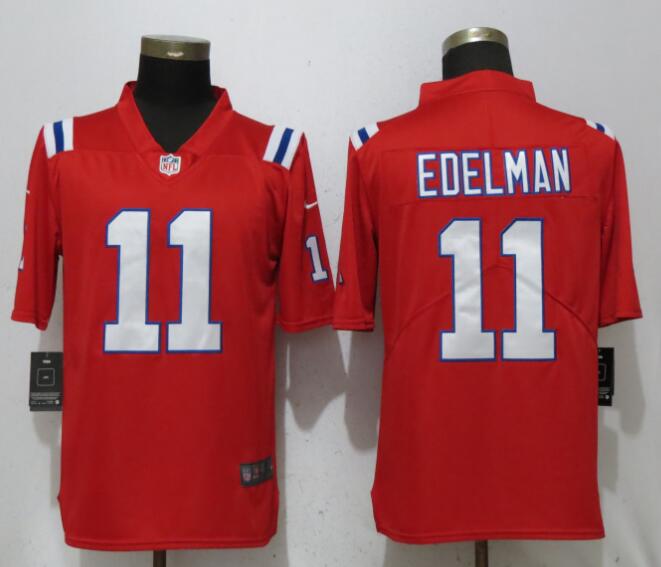 Nike Patriots 11 Julian Edelman Red Vapor Untouchable Limited Jersey