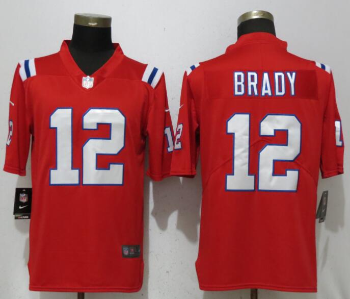 Nike Patriots 12 Tom Brady Red Youth Vapor Untouchable Player Limited Jersey