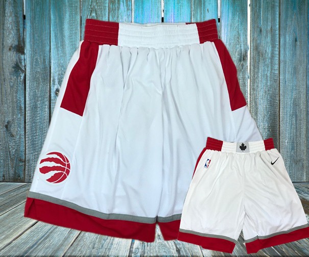 Raptors White Nike Swingman Shorts