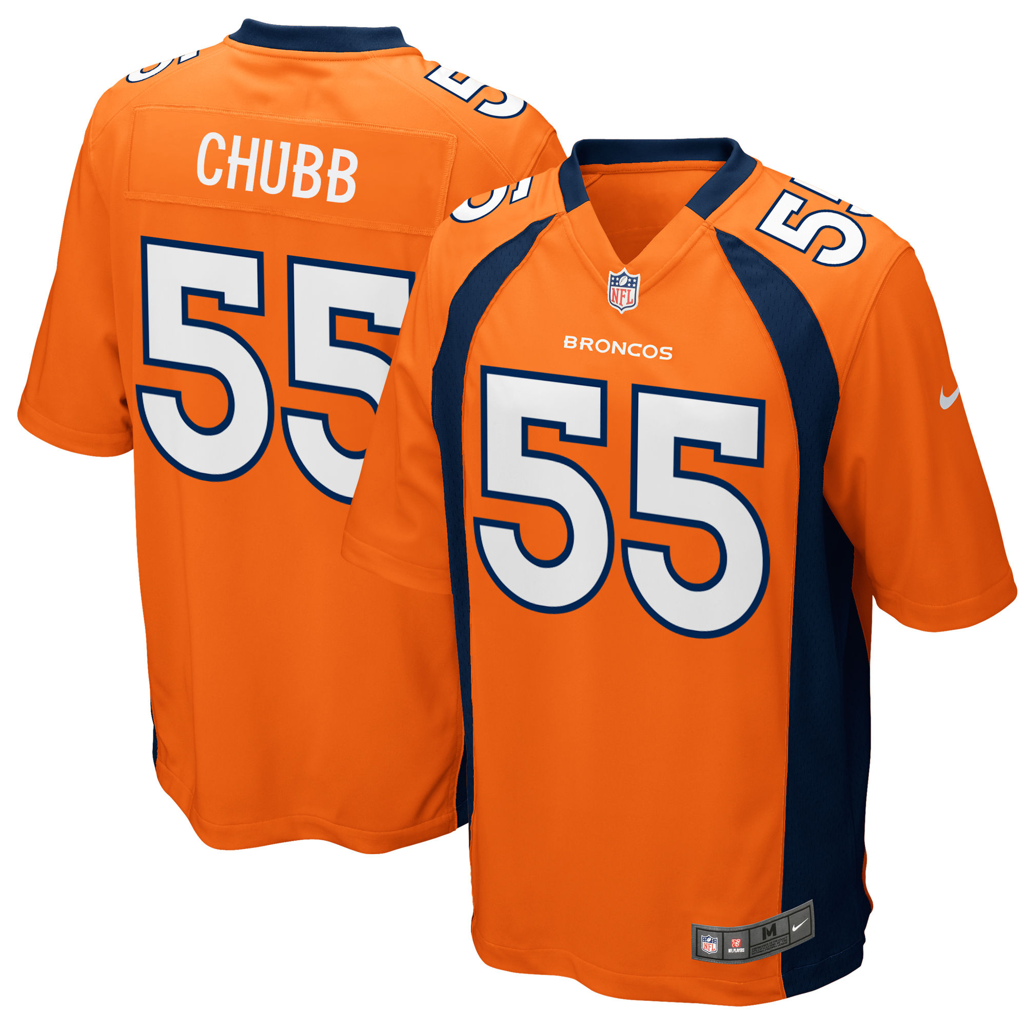 Nike Broncos 55 Bradley Chubb Orange Elite Jersey