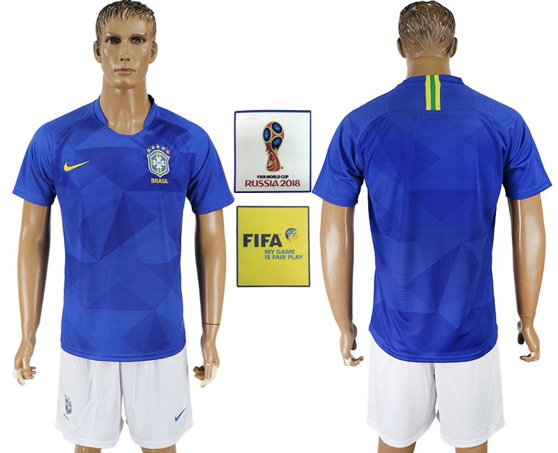 Brazil Away 2018 FIFA World Cup Men's Customized Jersey