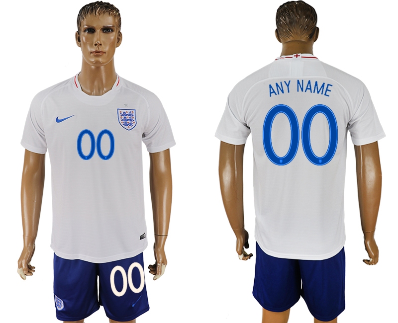 England Home 2018 FIFA World Cup Men's Customized Jersey