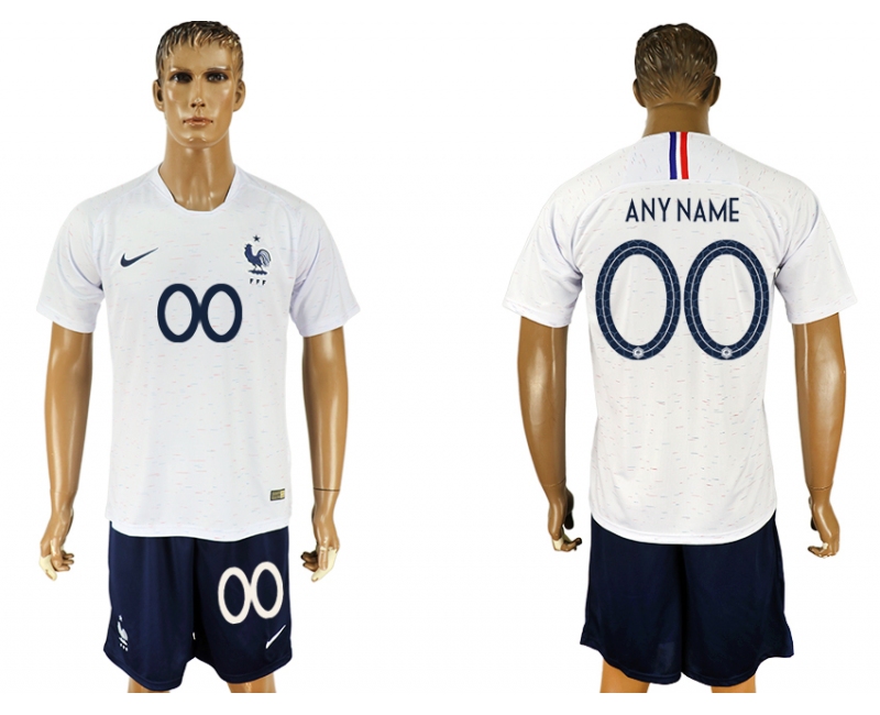 France Away 2018 FIFA World Cup Men's Customized Jersey