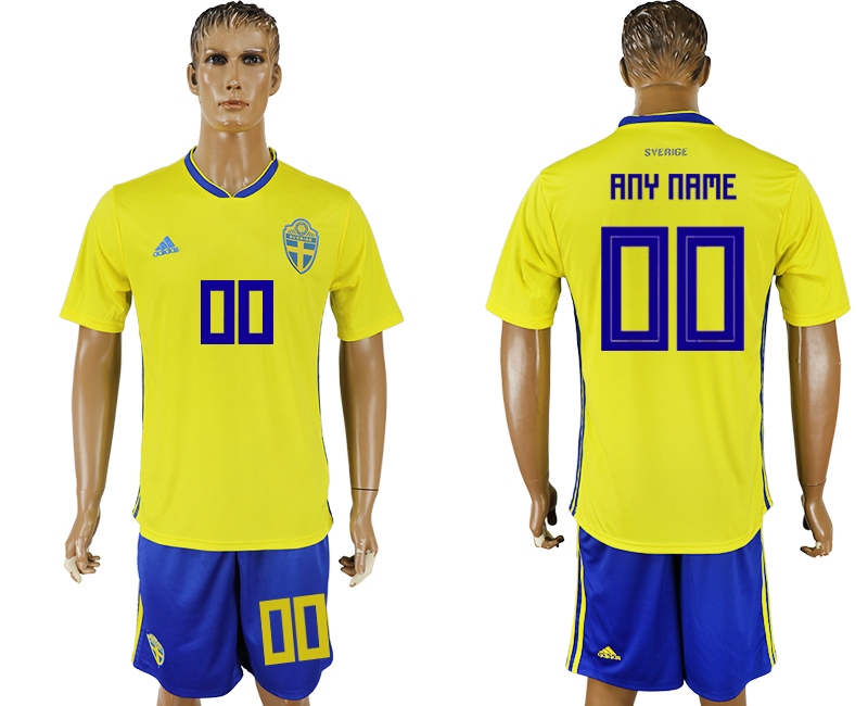 Swedon Home 2018 FIFA World Cup Men's Customized Jersey