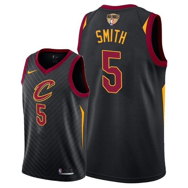 Cavaliers 5 J.R. Smith Black 2018 NBA Finals Nike Swingman Jersey