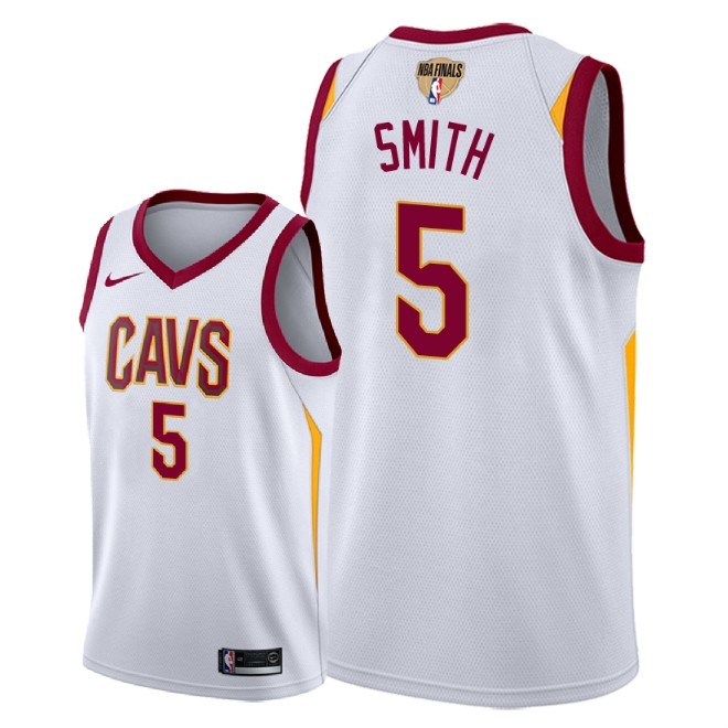 Cavaliers 5 J.R. Smith White 2018 NBA Finals Nike Swingman Jersey