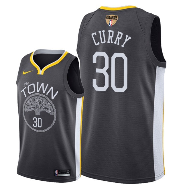 Warriors 30 Stephen Curry Black City Edition 2018 NBA Finals Nike Swingman Jersey