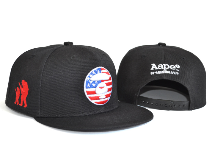 AAPE By A Bathing Ape Apunvs USA Flag Black Adjustbable Hat