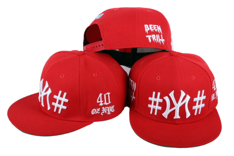 NY Been Trill 40 Oz Red Fashion Snapback Adjustable Hat LH