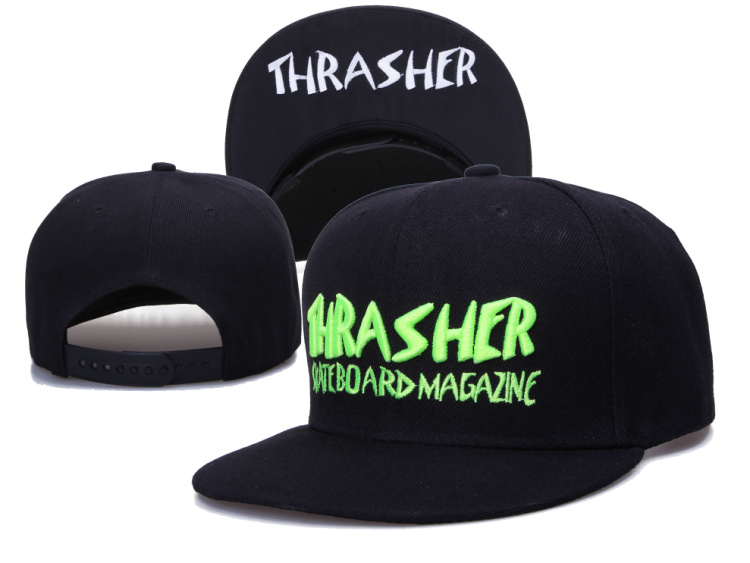 Thrasher Fluorescent Green Logo Fashion Adjustable Hat LH