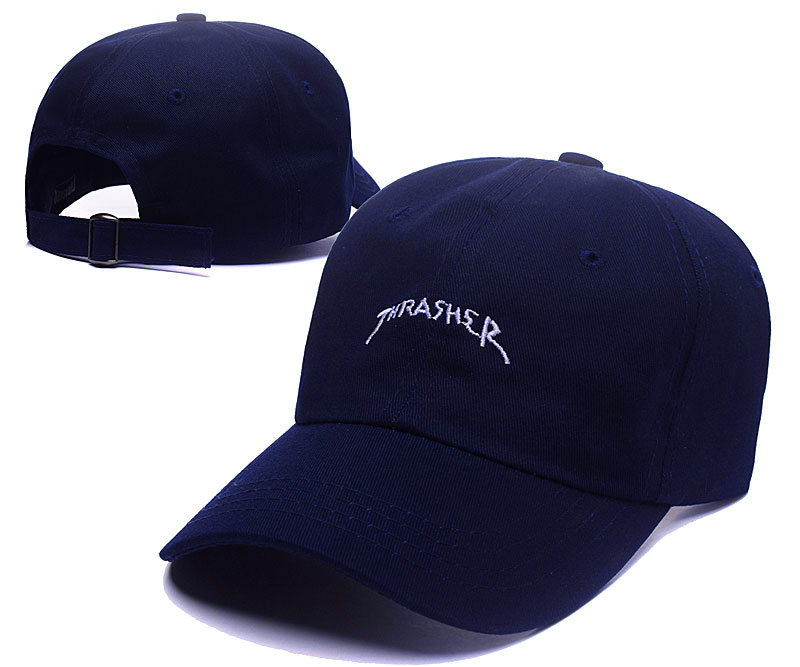 Thrasher Navy Fashion Peaked Adjustable Hat LH