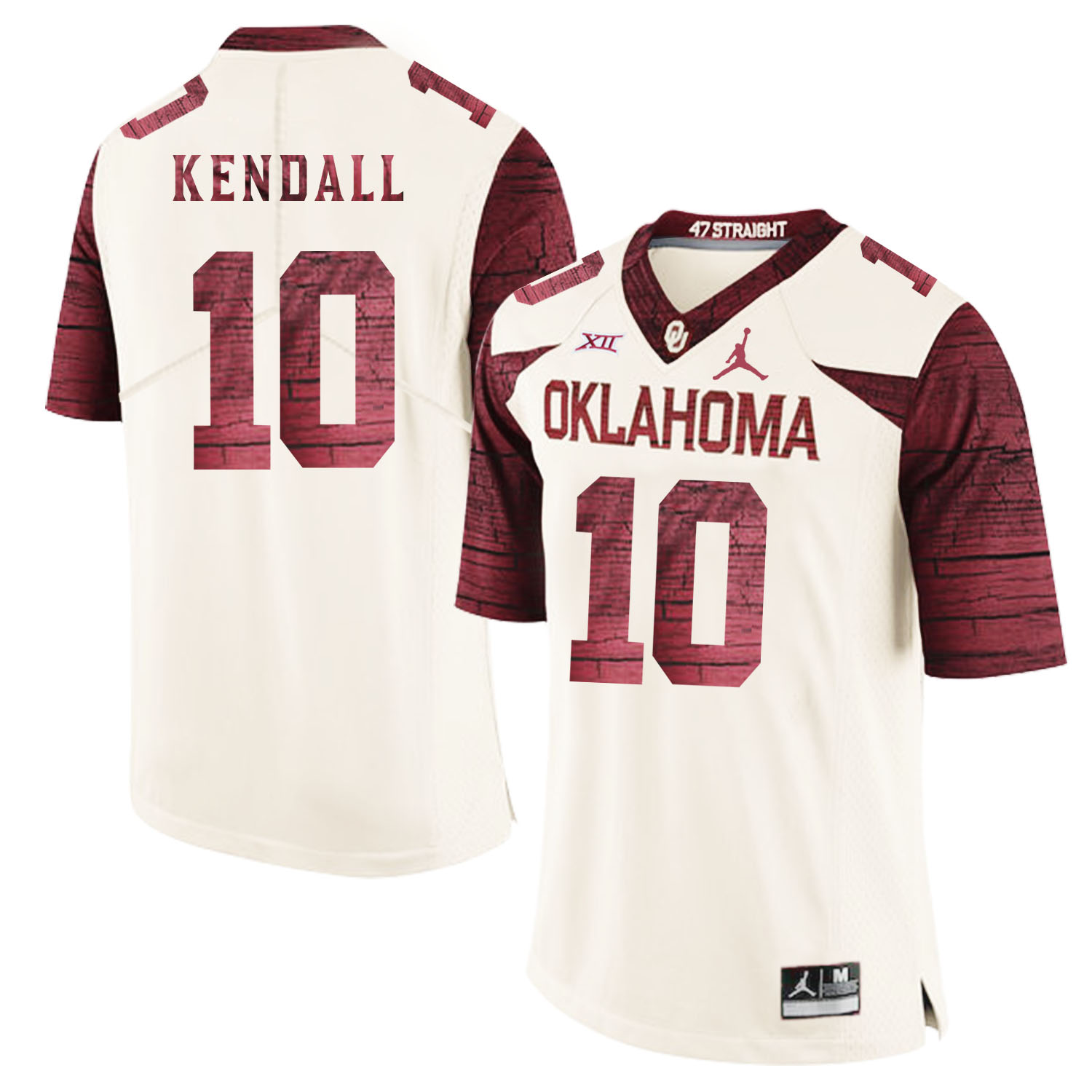 Oklahoma Sooners 10 Austin Kendall White 47 Game Winning Streak College Football Jersey - Click Image to Close