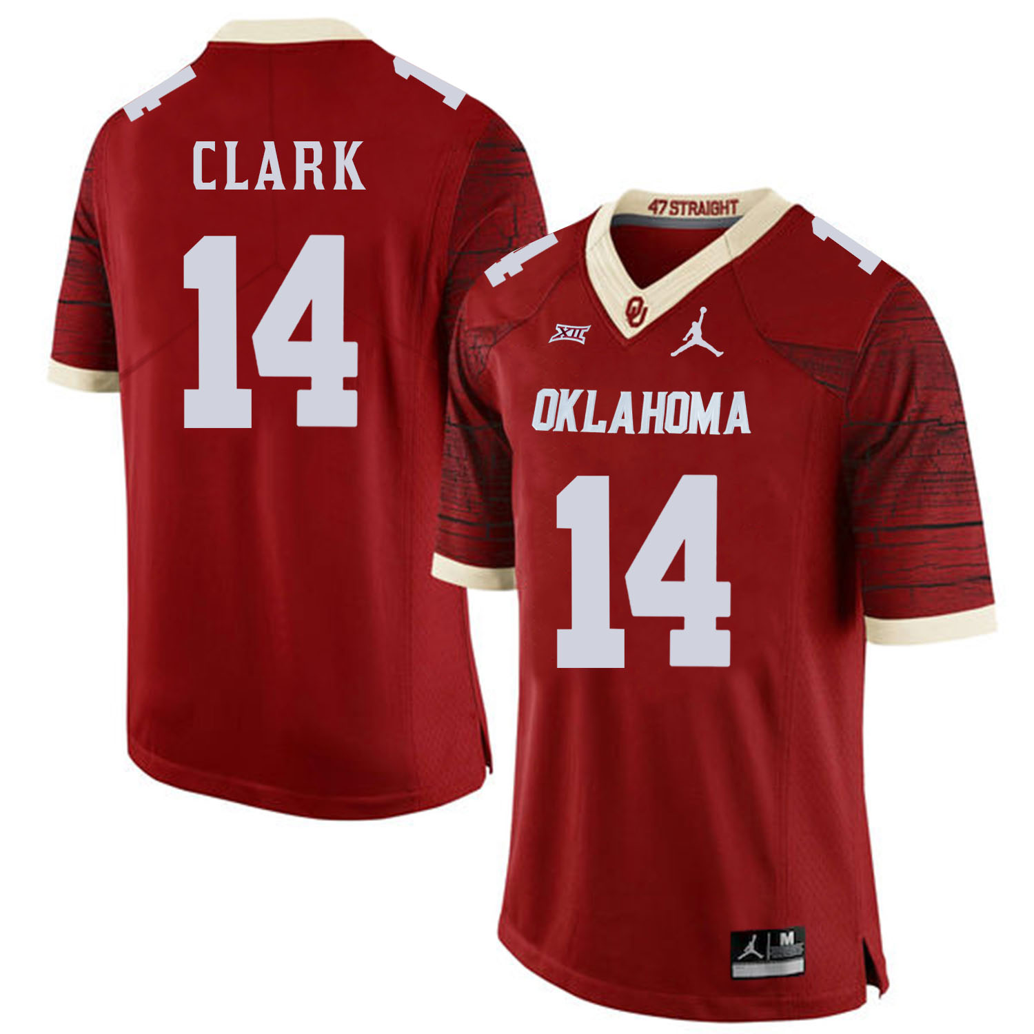 Oklahoma Sooners 14 Reece Clark Red 47 Game Winning Streak College Football Jersey