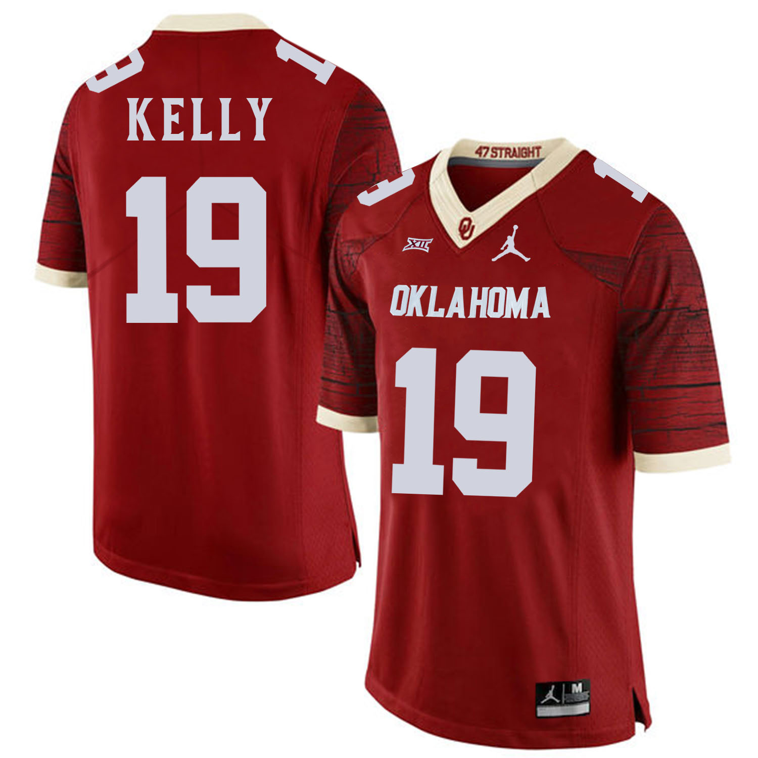 Oklahoma Sooners 19 Caleb Kelly Red 47 Game Winning Streak College Football Jersey - Click Image to Close