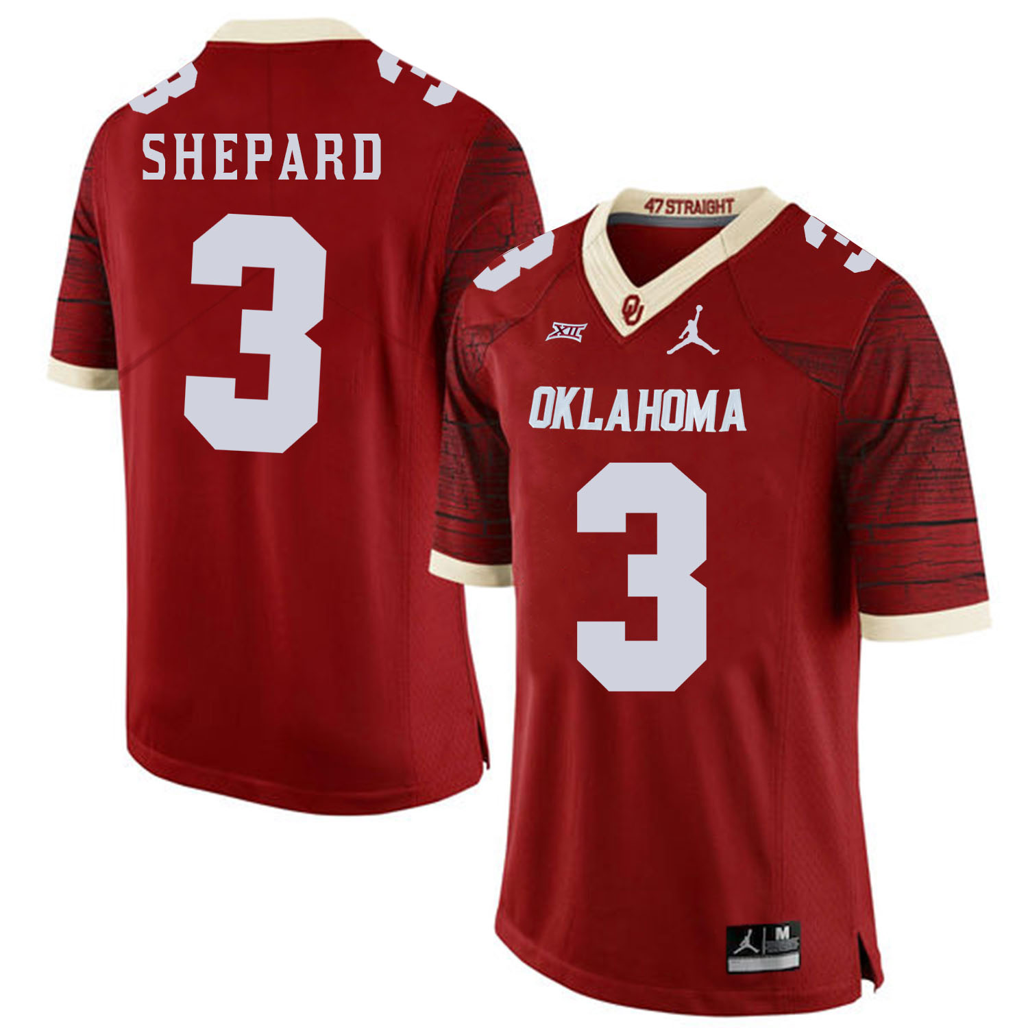 Oklahoma Sooners 3 Sterling Shepard Red 47 Game Winning Streak College Football Jersey