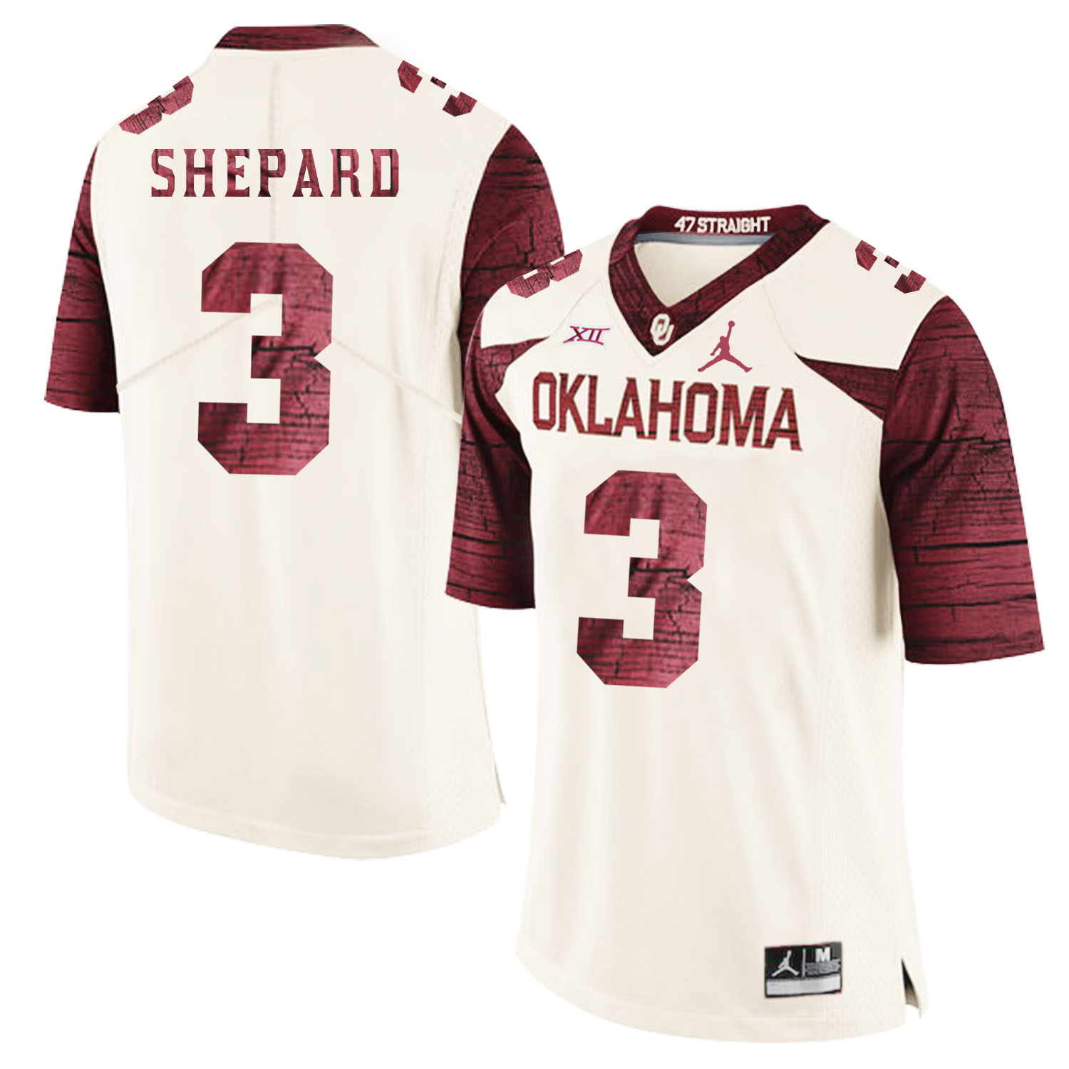 Oklahoma Sooners 3 Sterling Shepard White 47 Game Winning Streak College Football Jersey - Click Image to Close