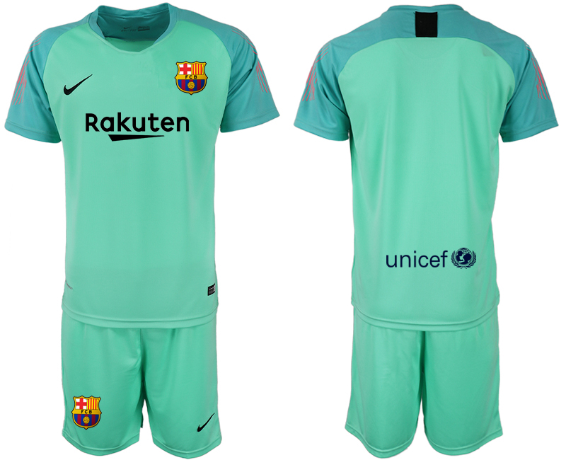 2018-19 Barcelona Green Goalkeeper Soccer Jersey