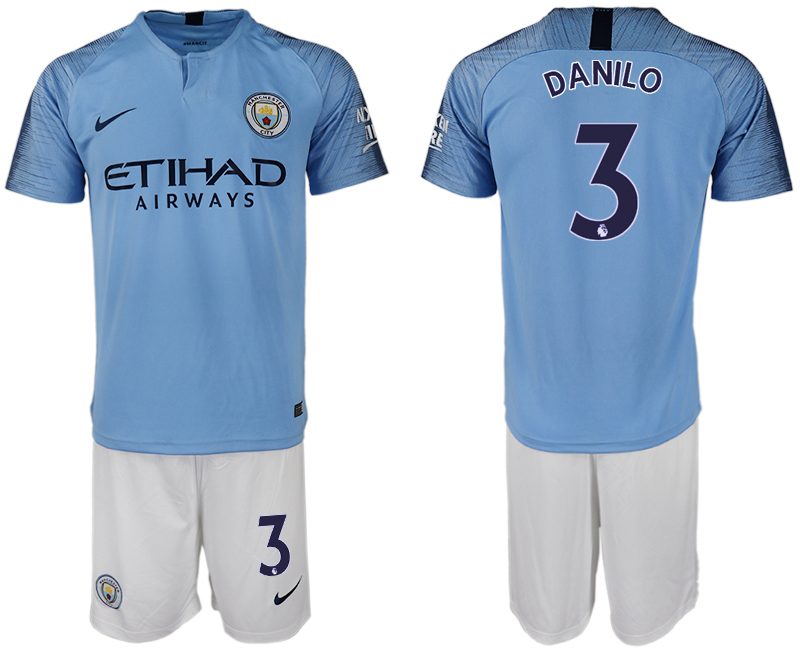 2018-19 Manchester City 3 DANILO Home Soccer Jersey