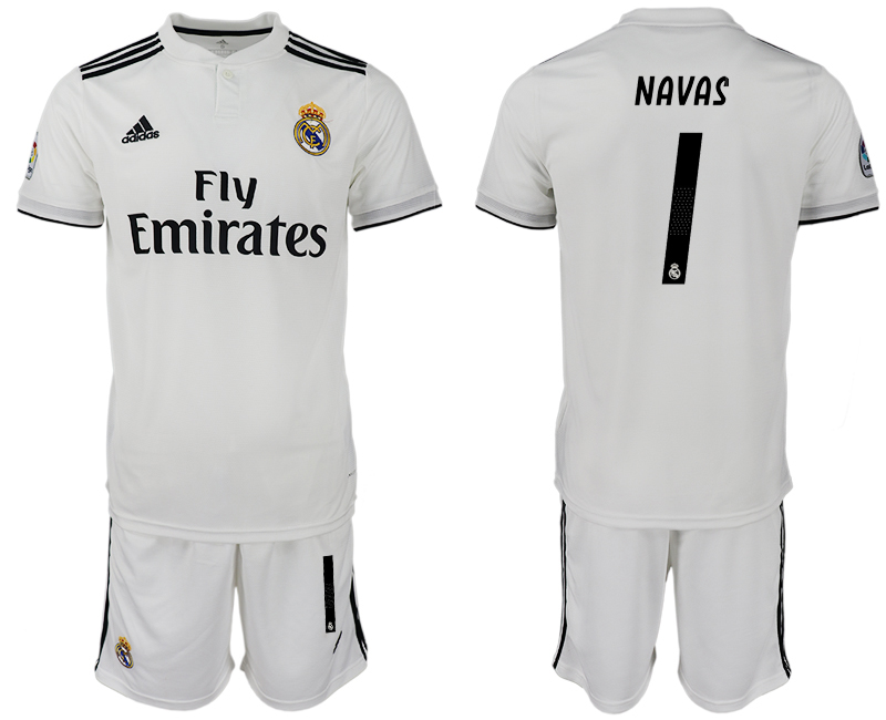 2018-19 Real Madrid 1 NAVAS Home Soccer Jersey