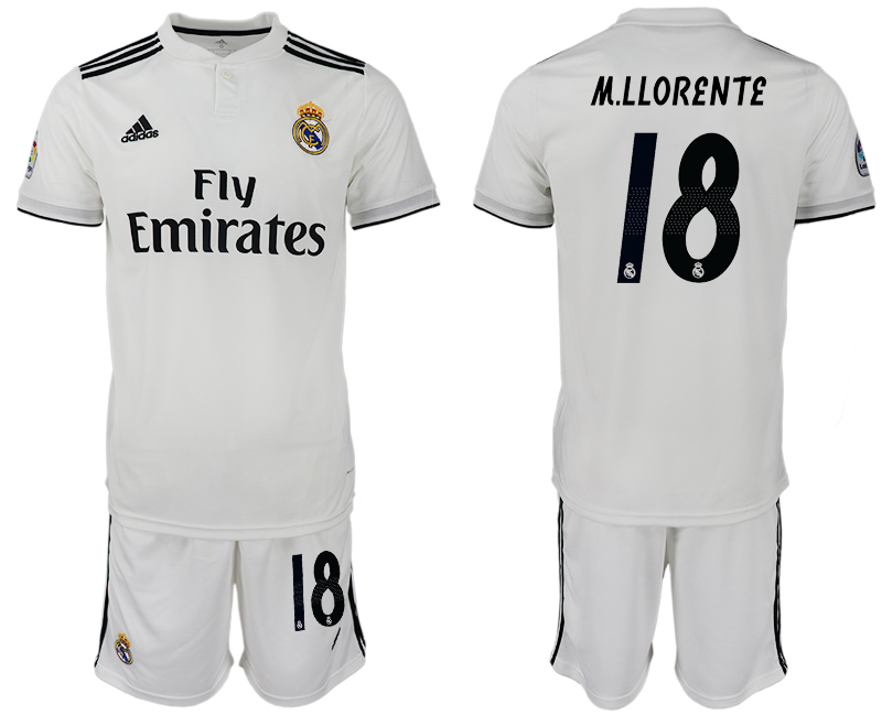 2018-19 Real Madrid 18 M.LLORENTE Home Soccer Jersey