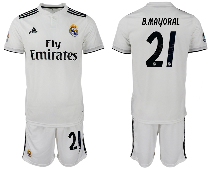 2018-19 Real Madrid 21 B.MAYORAL Home Soccer Jersey